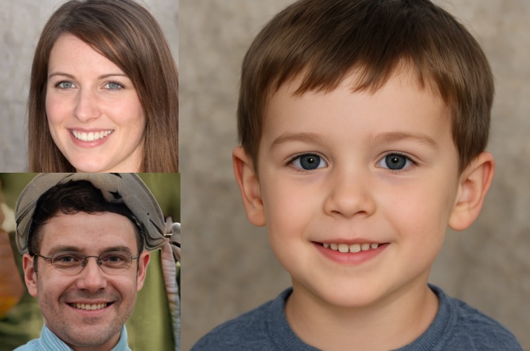 Example How will the child look from parents' photos 1