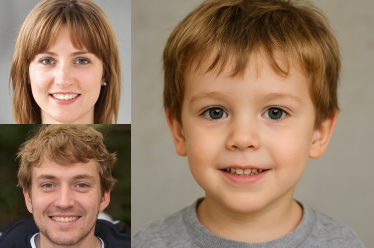 Example How will the child look from parents' photos 2