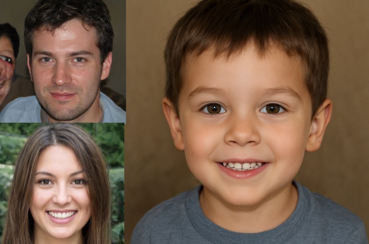 Example How will the child look from parents' photos 3